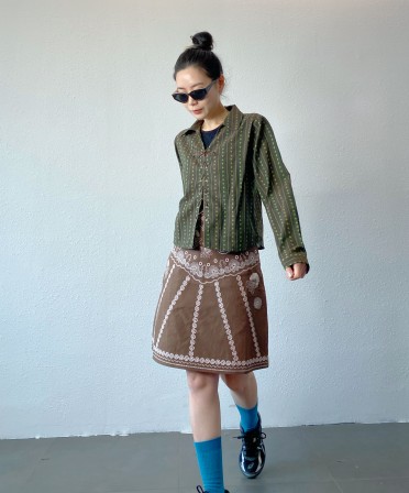 Bohemian Embroidered Skirt #250407